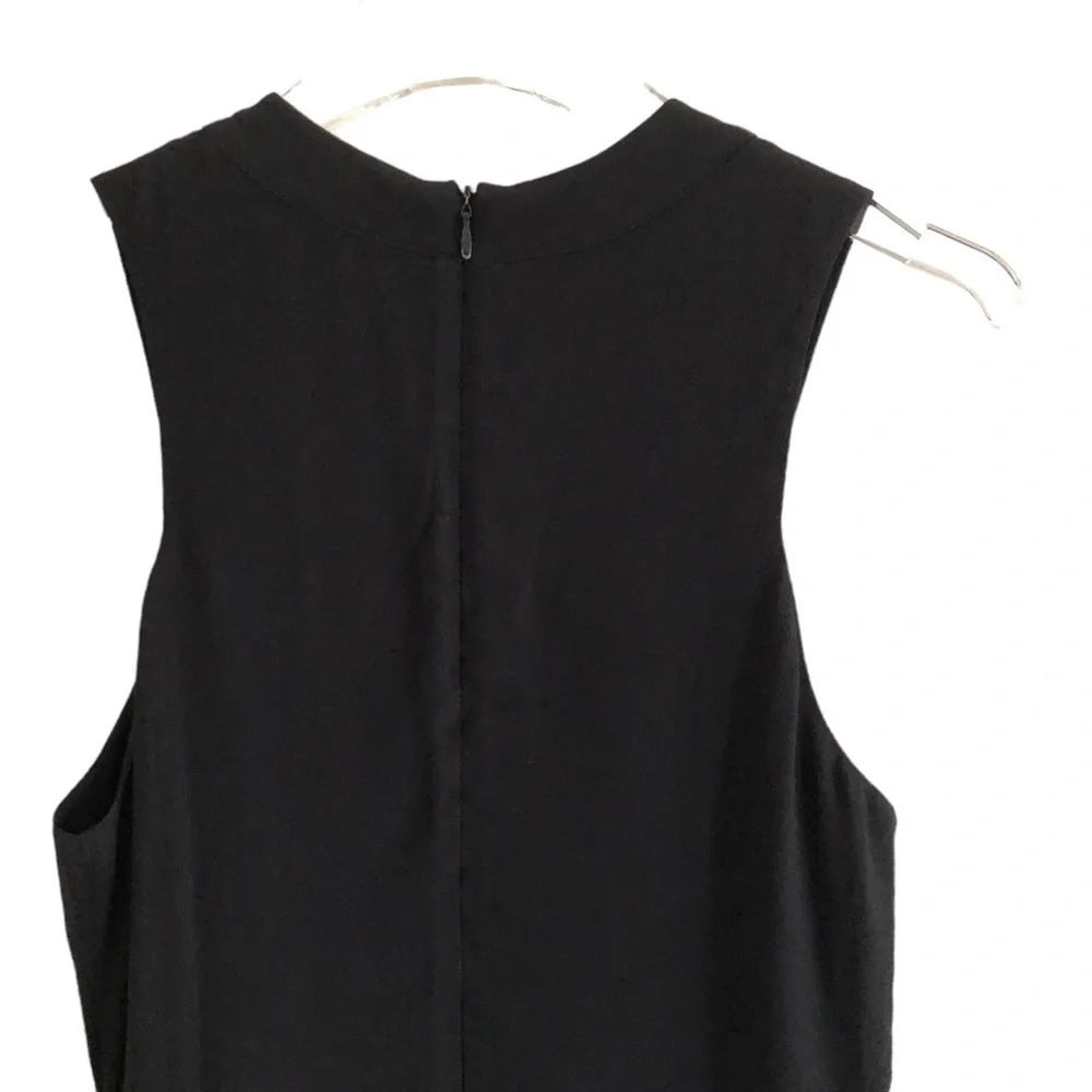 Marchesa Rose Black Caviar Sleeveless Dress M